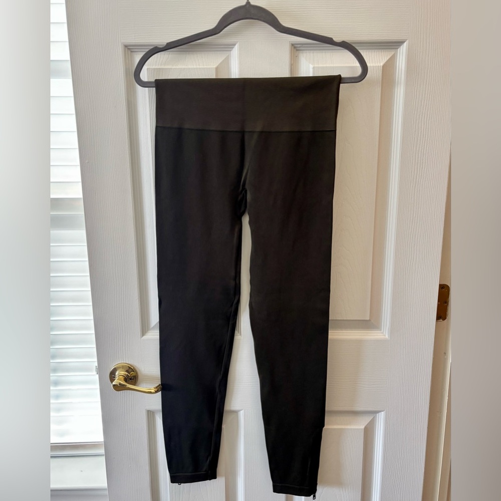 SPANX Olive Green Textured Fabric
